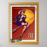 The Kitsch Bitsch : Kitsch Witsch on Broom Pin-Up Print