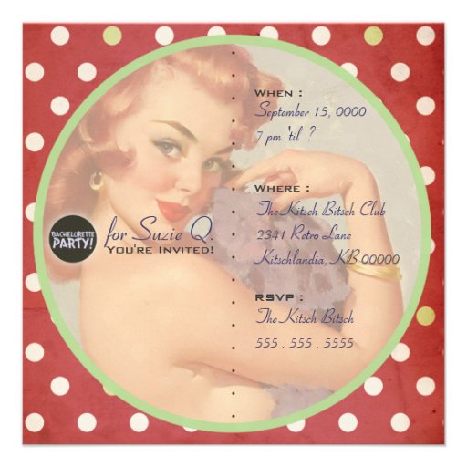 The Kitsch Bitsch : Not Wed Yet! Personalized Invitation