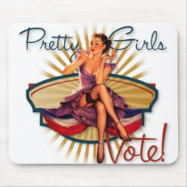 The Kitsch Bitsch: Pretty Girls Vote 1940's Pin-Up mousepads by kitschbitsch The Kitsch Bitsch: Pretty Girls Vote 1940's Pin-Up mousepads
