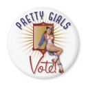 The Kitsch Bitsch : Pretty Girls Vote 1970s Pin-Up magnets by kitschbitsch The Kitsch Bitsch : Pretty Girls Vote 1970s Pin-Up magnets