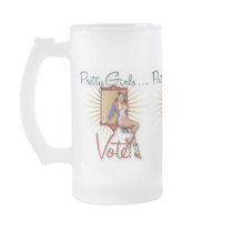The Kitsch Bitsch : Pretty Girls Vote 1970s Pin-Up Mug
