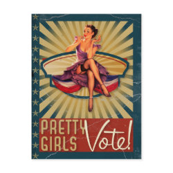 The Kitsch Bitsch : Pretty Girls Vote! postcard