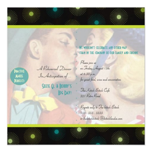 The Kitsch Bitsch : Rehearsal Dinner Invites
