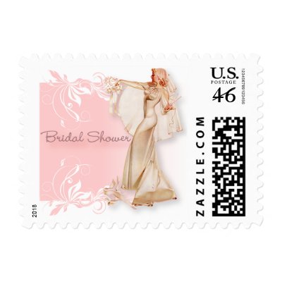 The Kitsch Bitsch : Retro Bridal Shower Postage Stamps