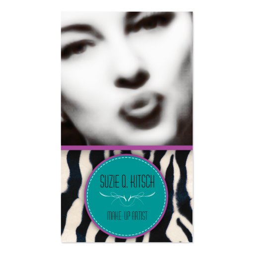 The Kitsch Bitsch : Retro Glamour Girl Business Card Templates (front side)