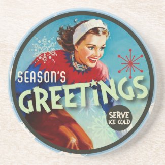 The Kitsch Bitsch : Retro Season's Greetings coaster
