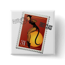 The Kitsch Bitsch : Sexy Black Cat! buttons by kitschbitsch The Kitsch Bitsch : Sexy Black Cat! buttons