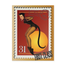 The Kitsch Bitsch : Sexy Black Cat! postcards
