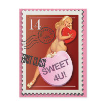 The Kitsch Bitsch : "Sweet 4 U" Candy Heart Pin-Up postcards by kitschbitsch The Kitsch Bitsch : "Sweet 4 U" Candy Heart Pin-Up postcards