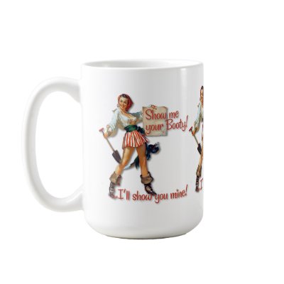 The Kitsch Bitsch : Talk Like A Pirate Day Pin-Up coffee mugs