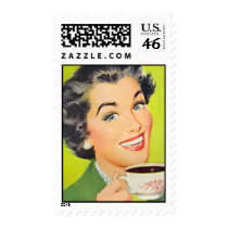 The Kitsch Bitsch : Vintage Coffee Graphic Postage Stamp