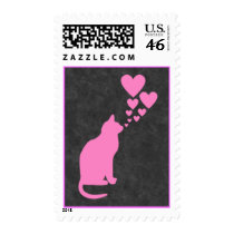 The Kitty Talks Love postage by niagaragirl The Kitty Talks Love postage