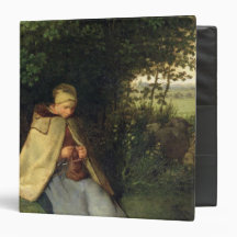 The Knitter or, The Seated Shepherdess, 1858-60 3 Ring Binders