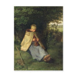 The Knitter or, The Seated Shepherdess, 1858-60 Post Card