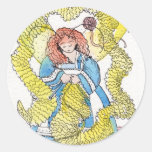 The Knitter Round Stickers