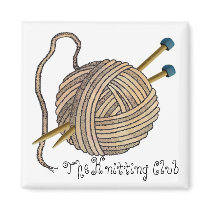 The Knitting Club Magnet