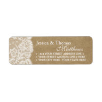 The Kraft & Lace Wedding Collection Labels