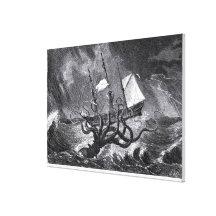 The Kraken Stretched Canvas Prints