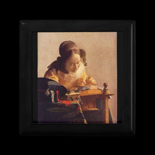 The Lacemaker by Johannes Vermeer Jewelry Boxes