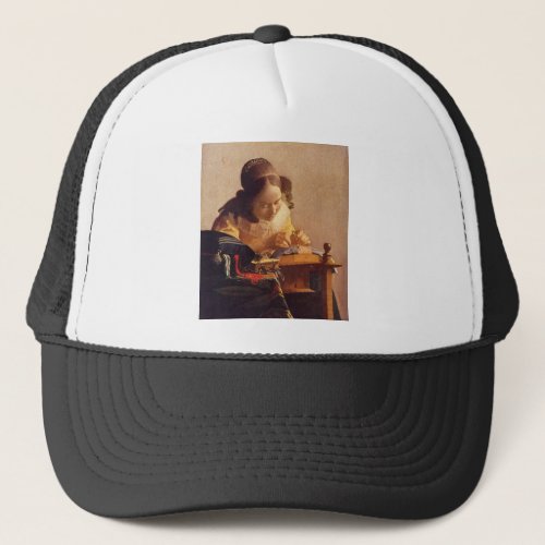 The Lacemaker by Johannes Vermeer Trucker Hats