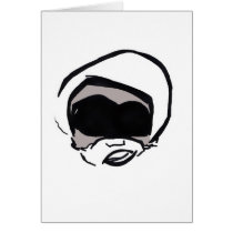 the lady chupacabra greeting card