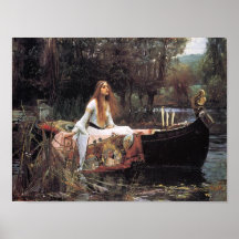 The Lady Of Shallot 1888 Poster