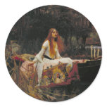 The Lady of Shalott, John William Waterhouse Round Sticker