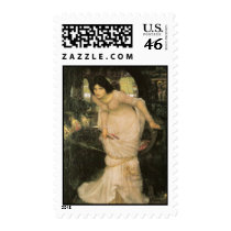 The Lady of Shalott Looking at Lancelot Postage Stamp