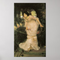 The Lady of Shalott Looking at Lancelot Posters
