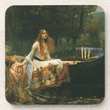 The Lady of Shalott (On Boat) by JW Waterhouse Drink Coasters