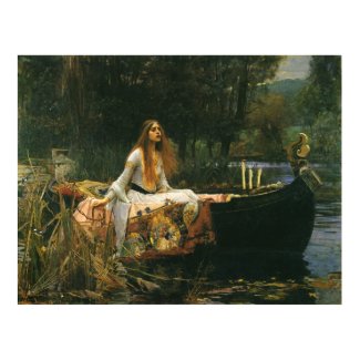 The Lady of Shalott (On Boat) by JW Waterhouse Posters