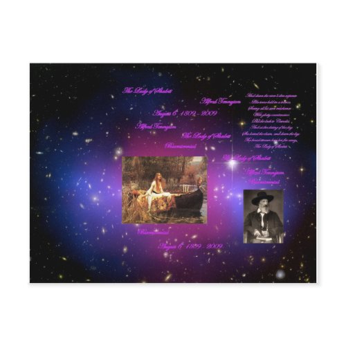 The Lady of Shalott postcard