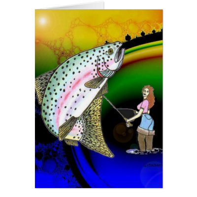 THE LADY & THE RAINBOW GREETING CARDS by cabinfeverdavid