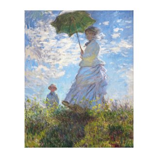 The Lady with a Parasol, by Claude Monet wrappedcanvas