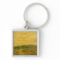 The Lake, Petworth: Sunset, Fighting Bucks Keychain