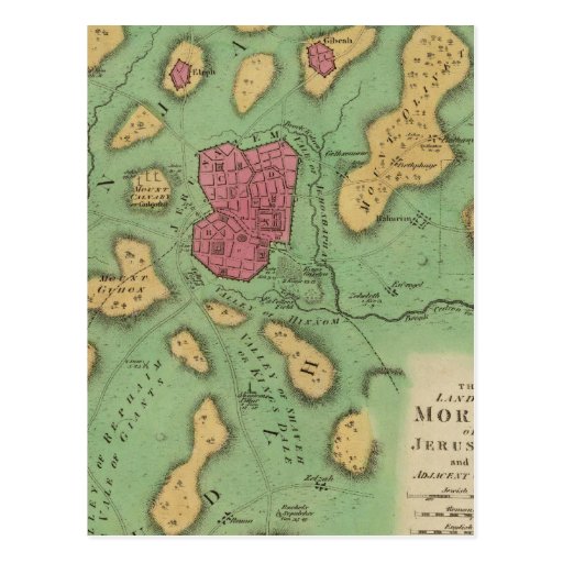 The Land Of Moriah Or Jerusalem Postcard Zazzle