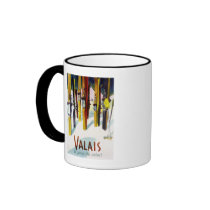 The Land of Sunshine - Skis Standing in Snow Mug