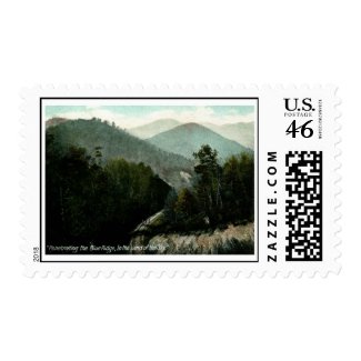 The Land of the Sky, North Carolina Vintage Stamp