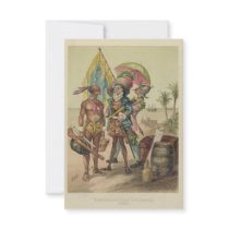 The Landing of Columbus 1492 Personalized Invitation