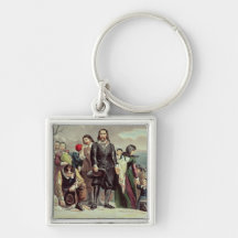 The Landing of the Pilgrims at Plymouth Key Chain