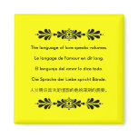 The Language of Love magnets