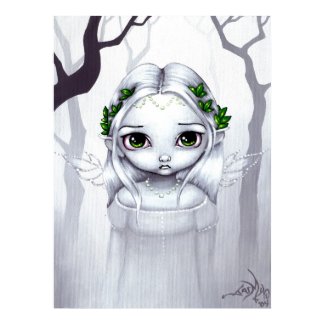 The Last Leaves ART PRINT winter fairy big eyes print