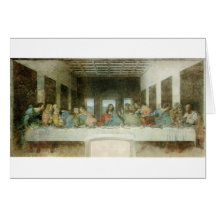 The Last Supper by Leonardo Da Vinci c. 1495-1498 Greeting Cards
