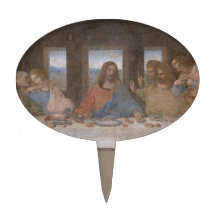 The Last Supper by Leonardo da Vinci Oval Cake Toppers