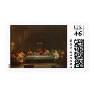 The Last Supper by Poussin stamp