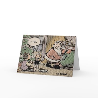 The Laugh-Out-Loud Cats steal Christmas Card by ApeLad