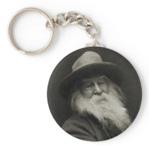 The Laughing Philosopher Poet Walt Whitman Key Chain