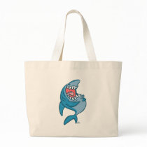 The Laughing Shark cartoon beach bag by Lioness_Graphics The Laughing Shark cartoon beach bag