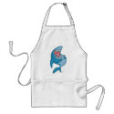 The Laughing Shark cartoon cooking apron by Lioness_Graphics The Laughing Shark cartoon cooking apron