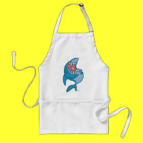 The Laughing Shark cartoon cooking apron